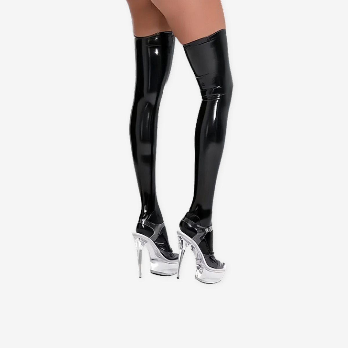 Overknee-Latexstrümpfe, halterlos