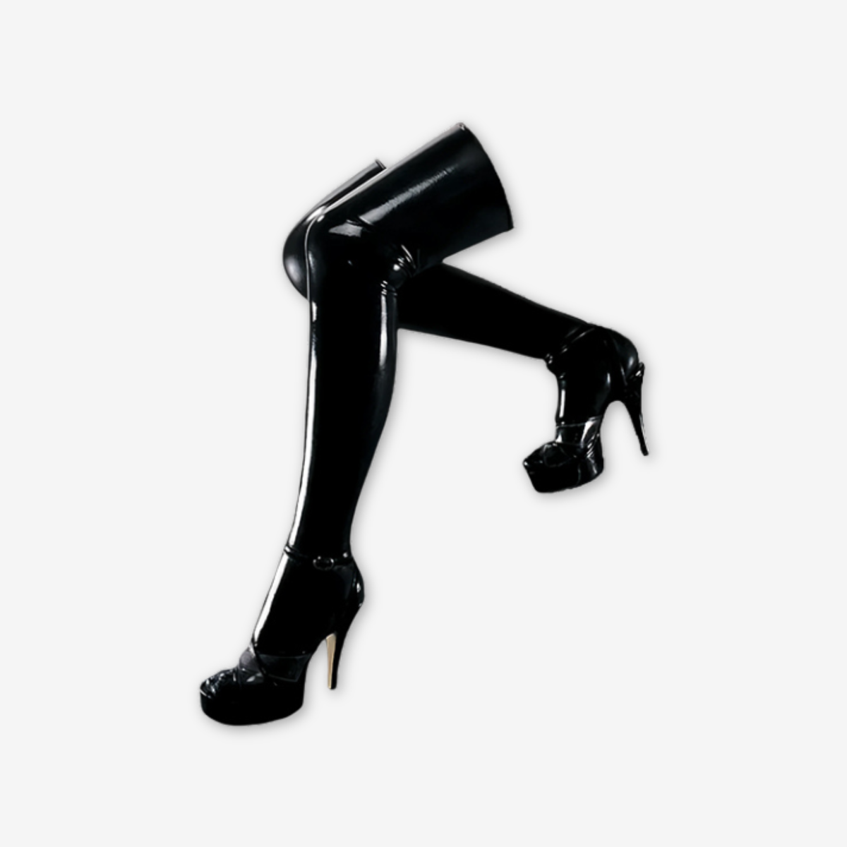 Overknee-Latexstrümpfe, halterlos