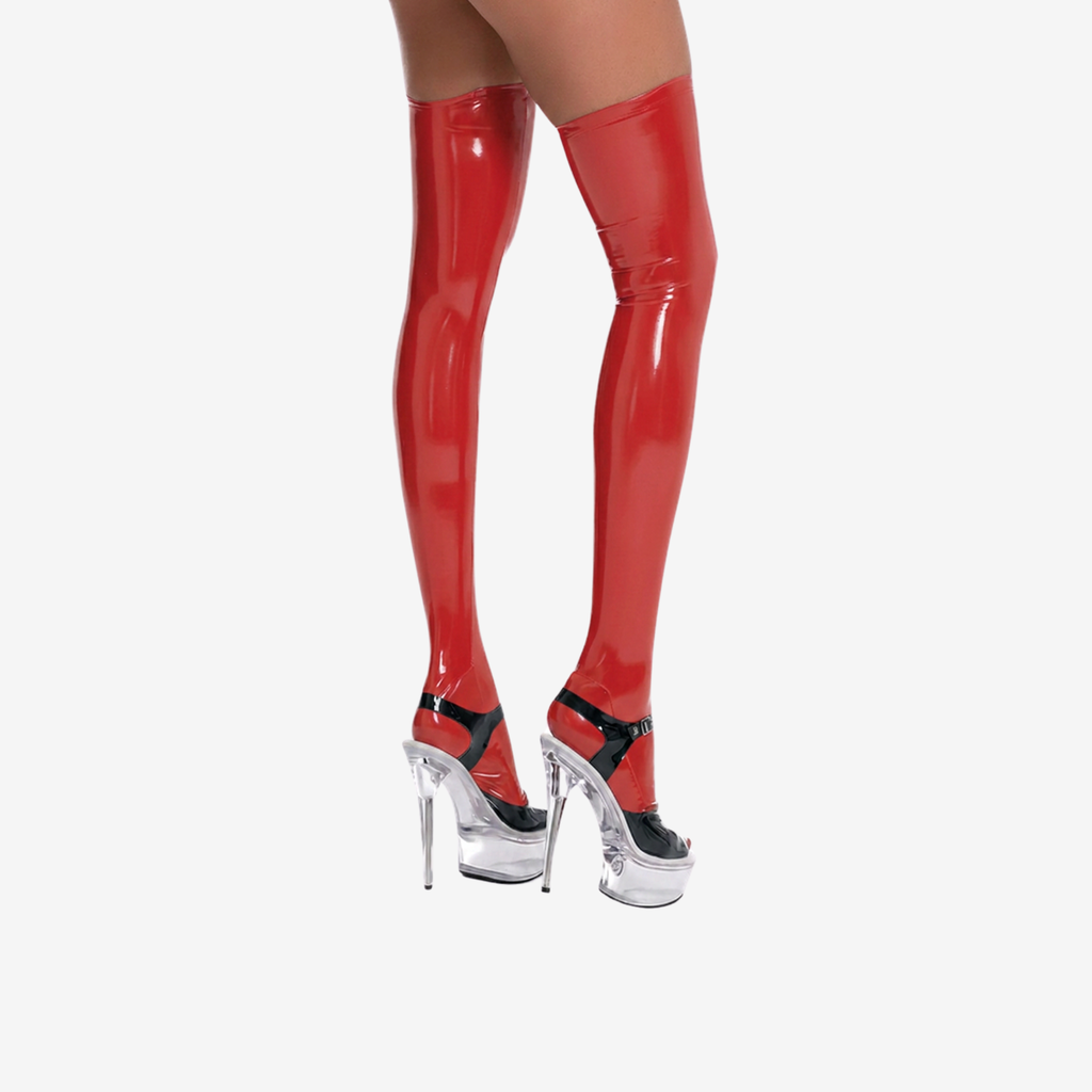 Overknee-Latexstrümpfe, halterlos